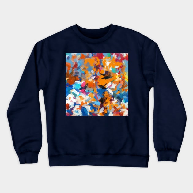 Urban Street Expression Abstract Painting Crewneck Sweatshirt by nelloryn